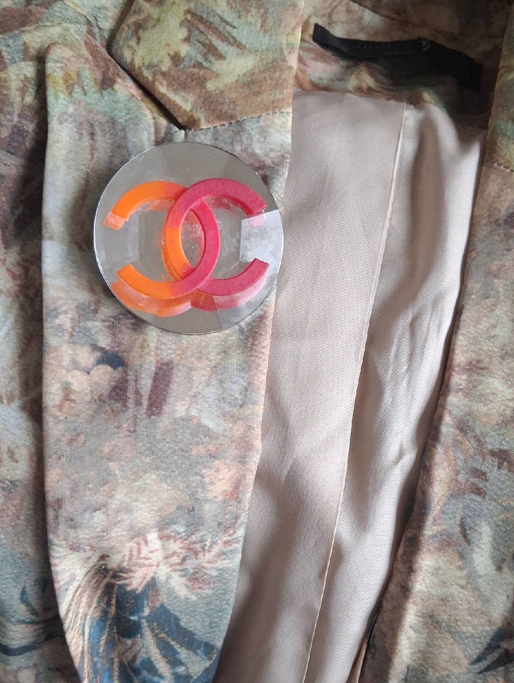Brooch Pink and Orange